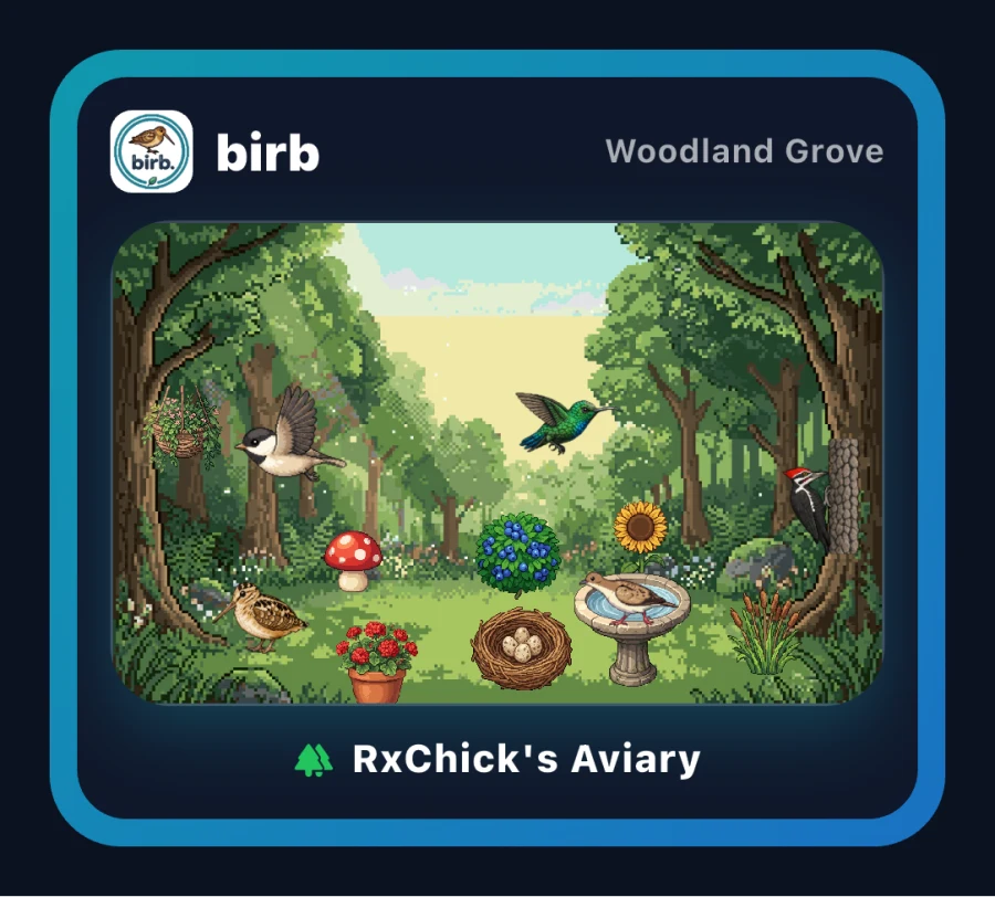 A player-created birb aviary